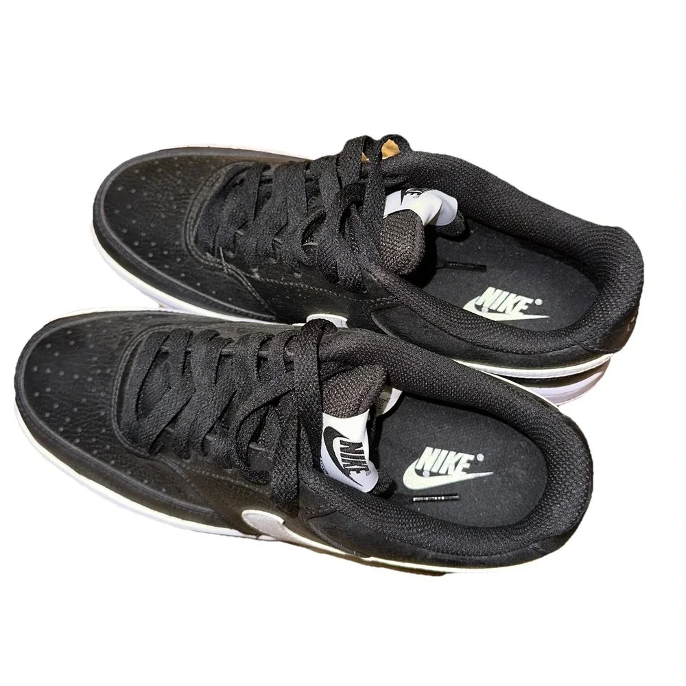 Nike Court Vision Low Black White‎ Sneaker Shoe Women's 8 New W/ Box (CD5434001)